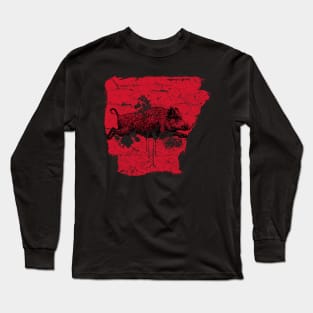 Messy Arkansas Pig Long Sleeve T-Shirt